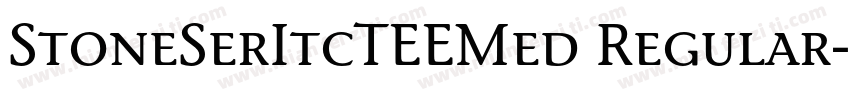 StoneSerItcTEEMed Regular字体转换